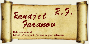 Ranđel Faranov vizit kartica